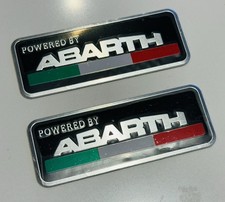 2 x Abarth Metal badges