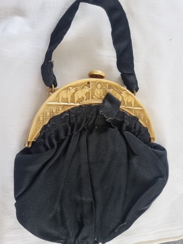 1920 french cloth handbag - 1920's,