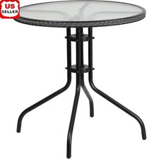 Round Glass Table Metal Base