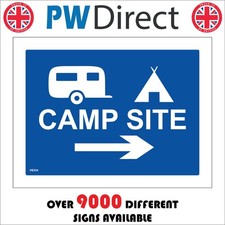 SIGN Camp Site Right Arrow