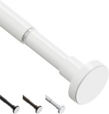 WELDUN Extendable Shower Curtain Rod, Curtain Tension Pole 48-118CM, No Drill