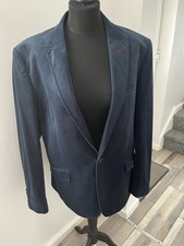 Feraud  Blue Velvet Suit  jacket Size 42 Medium