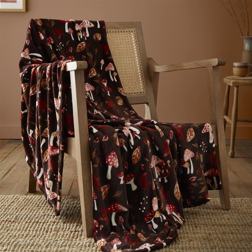 Throw 100 polyester - polyester, woodland