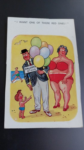 Vintage saucy postcard comic - vintage,