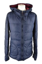 FAT FACE Blue Padded Jacket size Uk 10 Womens Full Zip Hooded Outdoors Outerwear