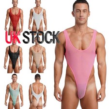 Men Sheer Mesh Bodysuit