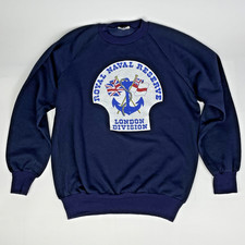 Vintage Royal Naval Reserve London Division Sweatshirt / Jumper, Size XL 42"-44"