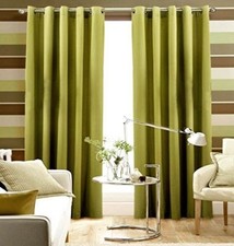 Pair Of Plain Eyelet Pencil Curtains BLACKOUT/ DIM OUT  regular and extra wide 