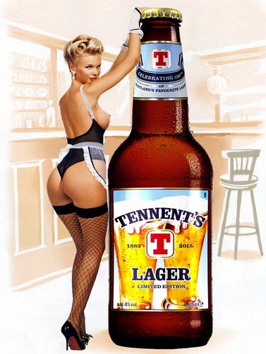 Tennent lager pin - tennent's, retro