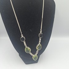 BEAUTIFUL SEMI PRECIOUS GEMSTONE STERLING SILVER NECKLACE