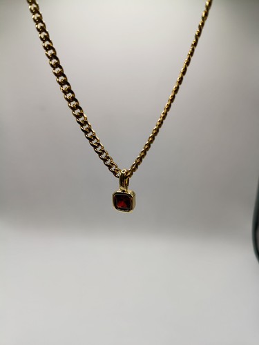 18k gold birthstone pendant - gold,