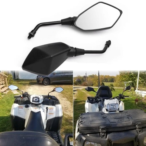 Pair black side mirrors 8 - side,