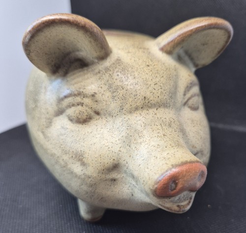 Studio pottery pig money box - pig,