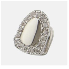 Single Grills Cap for Teeth, Hip Hop Jewelry Single Tooth Cap Round with Diamond