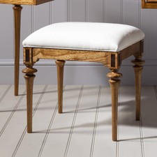 Upholstered Dressing Table Stool | Walnut Stool | Contemporary Style NEW STLF100
