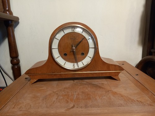 Hermle wooden mantle clock - hermle,