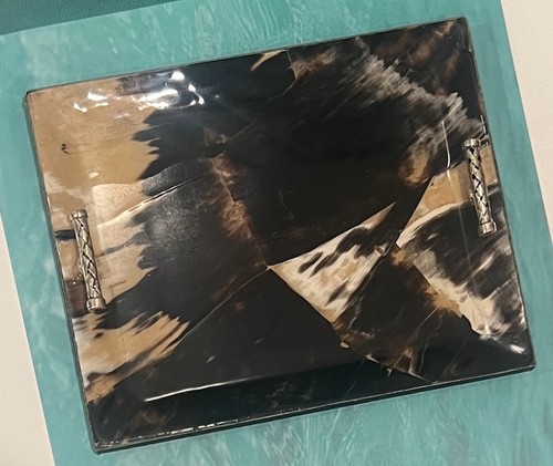 Buffalo horn tiles tray - buffalo,
