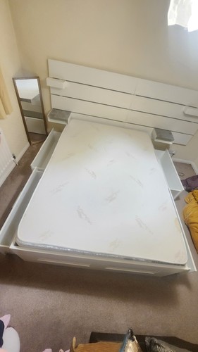 Ikea bed frame with - with, large
