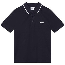 HUGO BOSS Junior Boys Navy Blye Short Sleeve Polo Shirt Size 6 Years