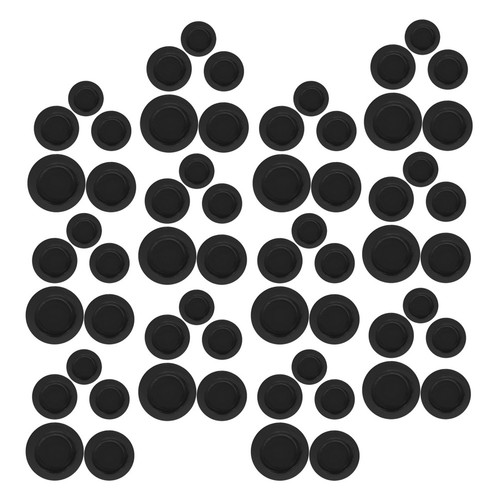 60pcs reusable black rubber - 60pcs,