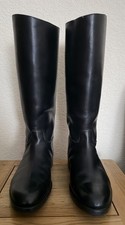 Tricker’s Tall Black Leather Riding Boots Bespoke U.K. 10 VGC