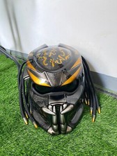 NEW FREE SHIPPING PREDATOR HELMET CUSTOM GOLD FIRE ( DOT & SNELL CERTIFIED )