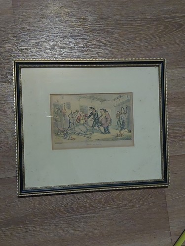 Antique hand painted engraving - antique,