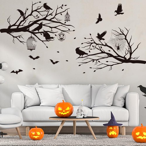 Halloween wall decals black - wall,