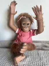 The Ashton Drakes Galleries Baby Monkey Doll By Ina Volprich -Good Home Required