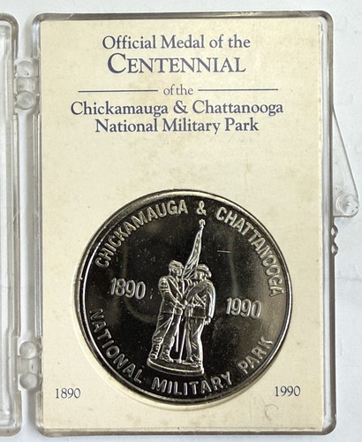 Medal 1890 1990 chickamauga - medal:, &