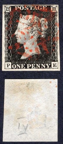 Penny black plate four - (pe),