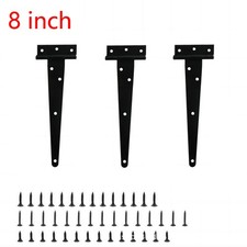 3x Black Tee Hinges Heavy Duty
