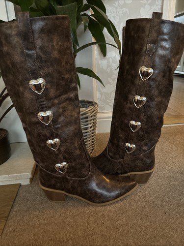 Ladies brown knee - ladies, cowboy