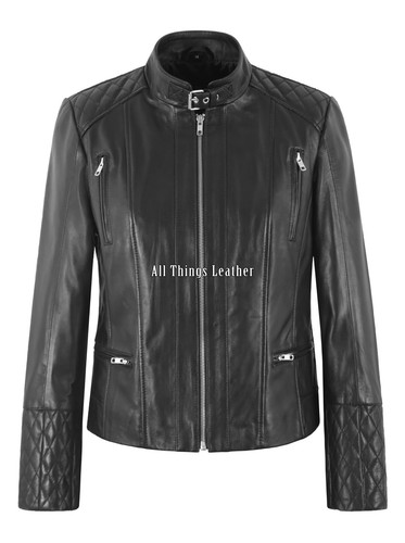 Ladies black fitted zip - ladies, up