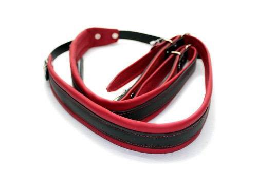 Accordion straps leather belt - leather,