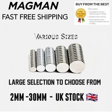 Magnets 2mm-30mm Strongest N52  Various Size DIY, Craft,Small Disc Craft Magnet