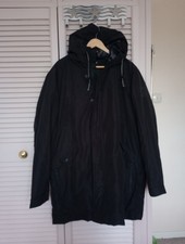 Superdry Padded Longline Jacket/Coat. XXL Black. Hooded. Very Warm