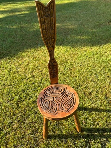 Antique oak spinning chair - spinning, by