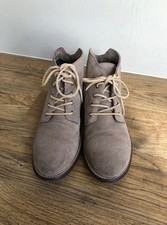 Women’s Bertie London Taupe Lace Up Suede Ankle Boots Size 7/40