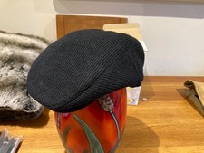 stetson knit flat cap xl black