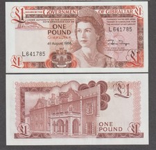 Unc gibraltar one pound - £1,
