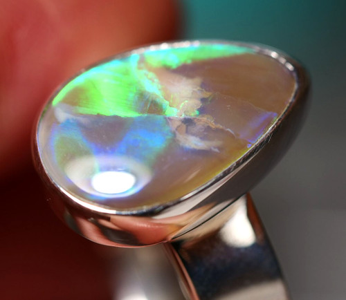 Opal ring adjustable natural - opal,