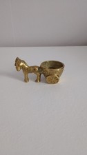 Brass Donkey And Cart Ornament