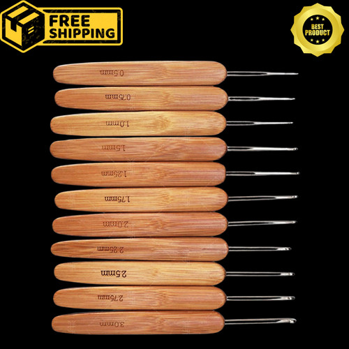 1pc bamboo crochet hook - 1pc,