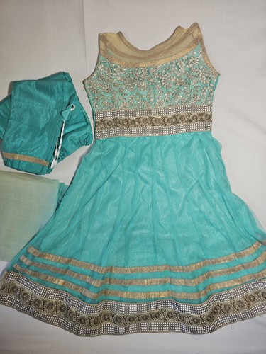 Light hreen churidar - hreen, anarkali