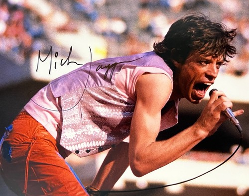 Mick jagger signed photo coa - mick,