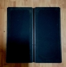 Empty 3-way Speaker Cabinets - Black ash finish c/w with covers and crossover.