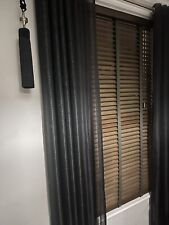 Walnut WOODEN VENETIAN BLINDS REAL WOOD  WITH TAPES LONG DROP