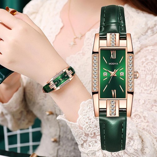 Square women watch leather - square,