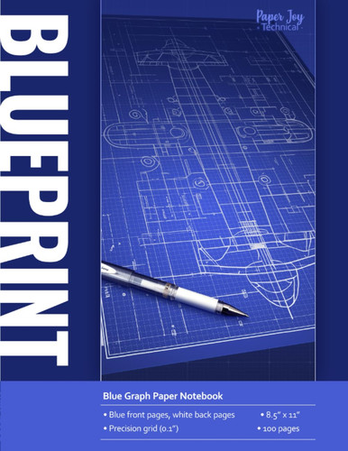 Blueprint blue graph paper - blue,